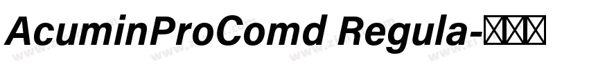 AcuminProComd Regula字体转换